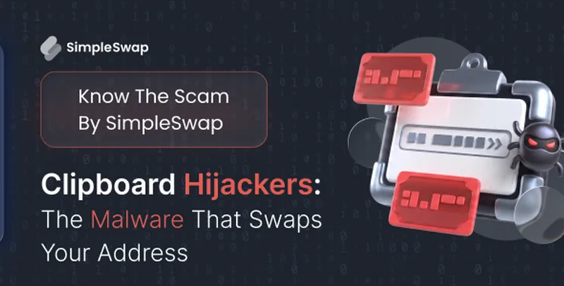 Address-swapping malware — SimpleSwap Know Scam cover